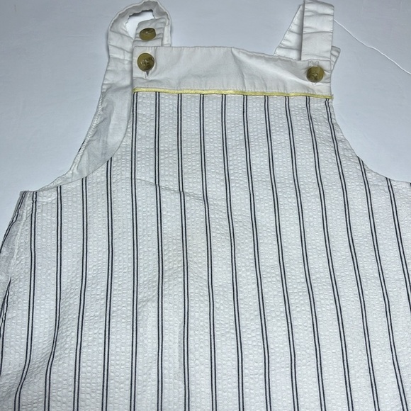 Piano and Jack seersucker overall features stripes, back pockets 18-24 months - Picture 4 of 5